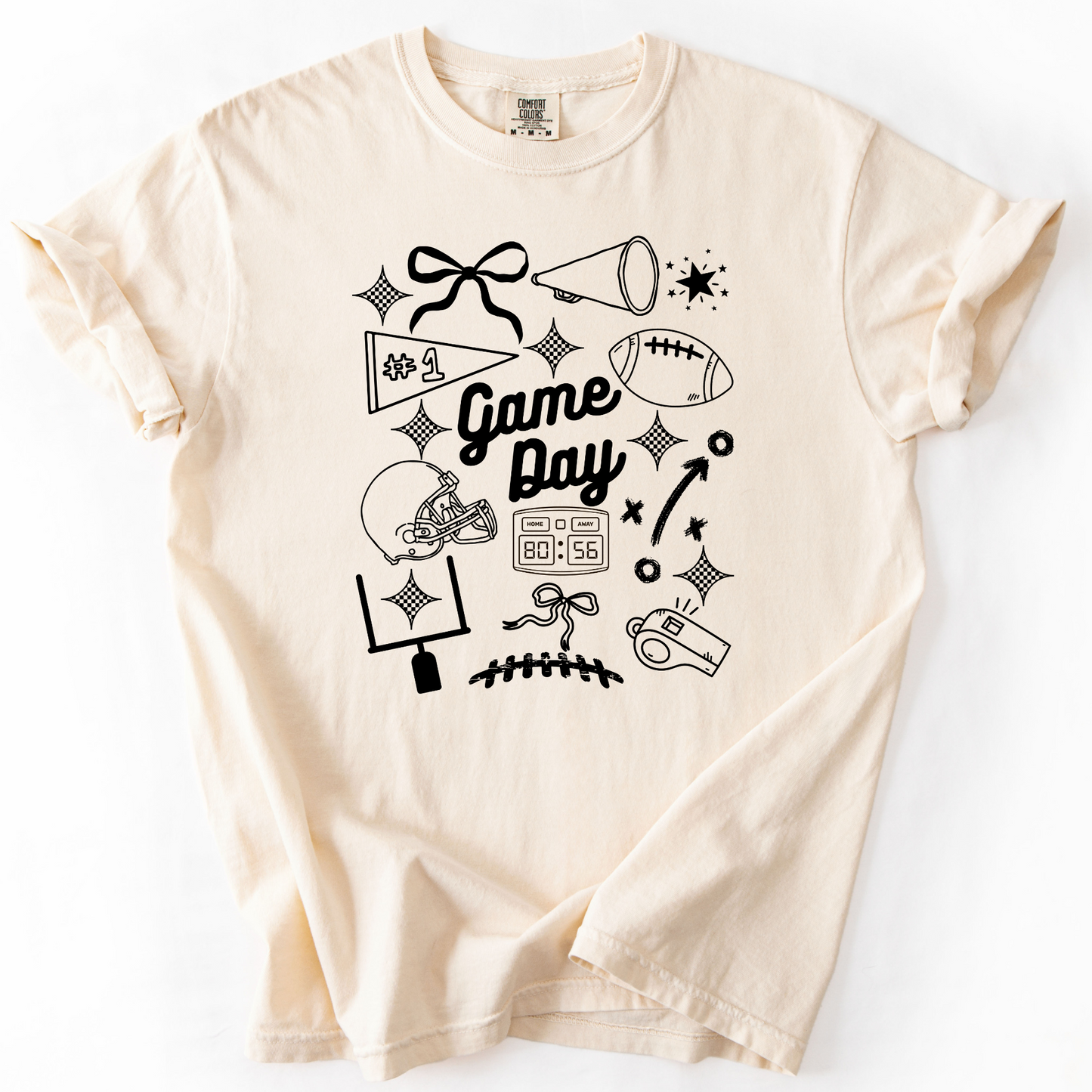 Game Day Emoticon Comfort Colors Tees