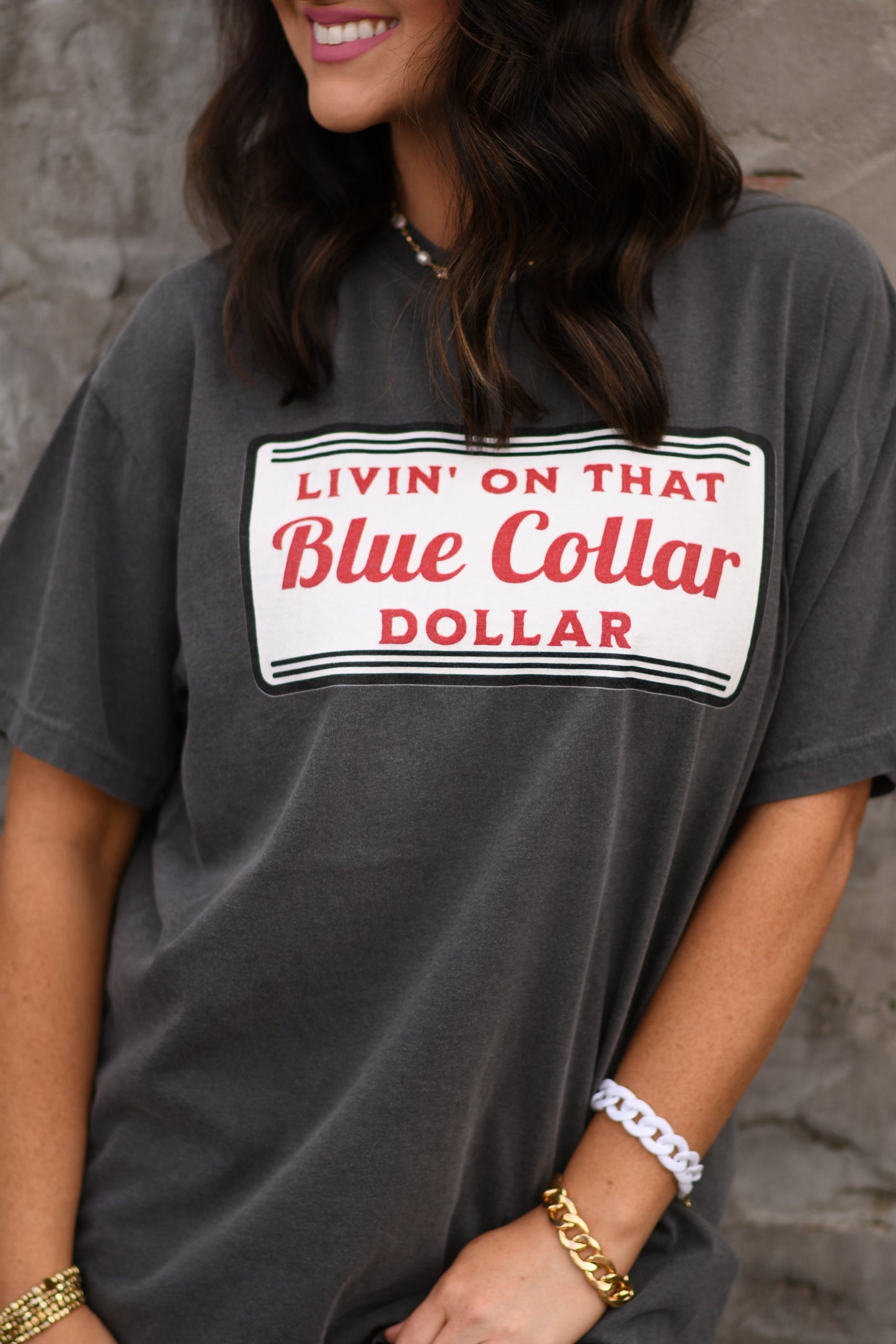 Blue collar dollar tee