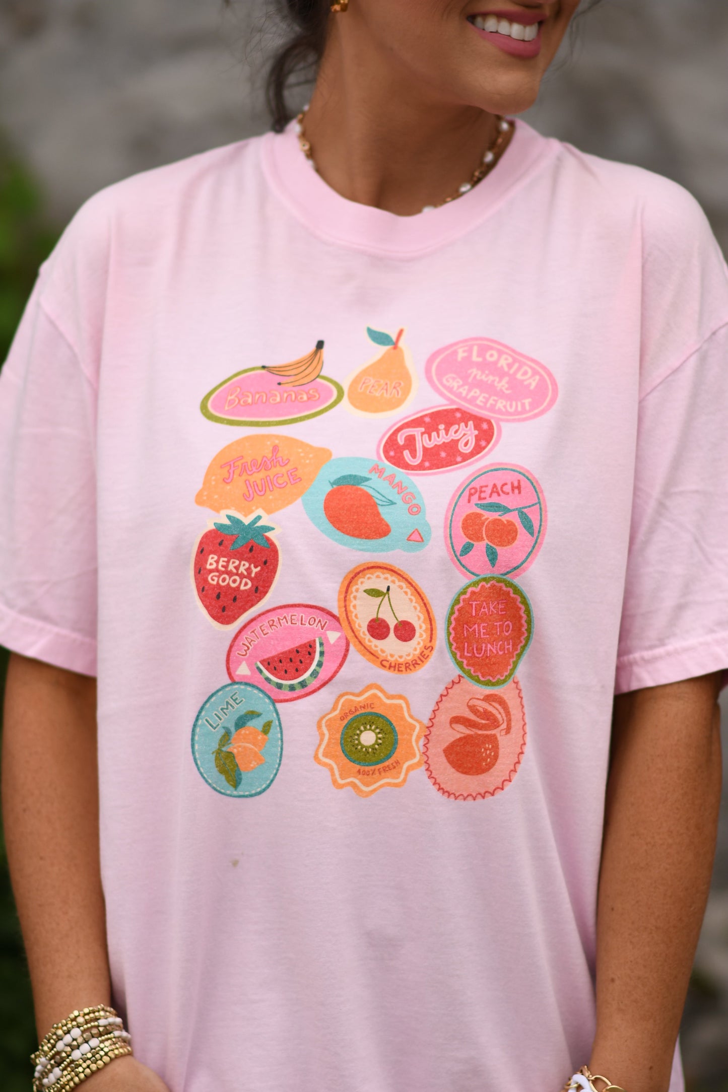 Fruit stickers tees