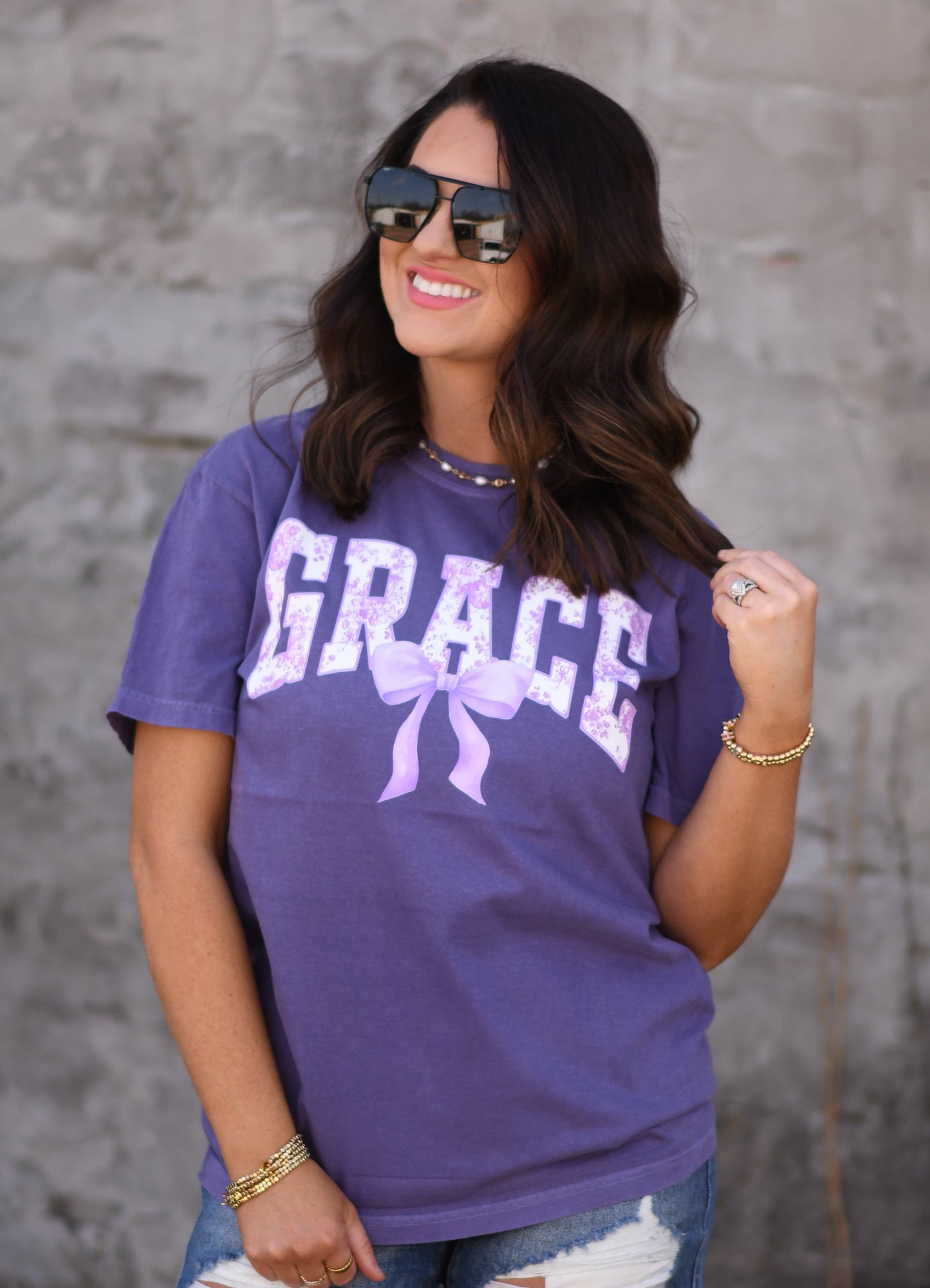 Grace Floral Comfort Colors Tee