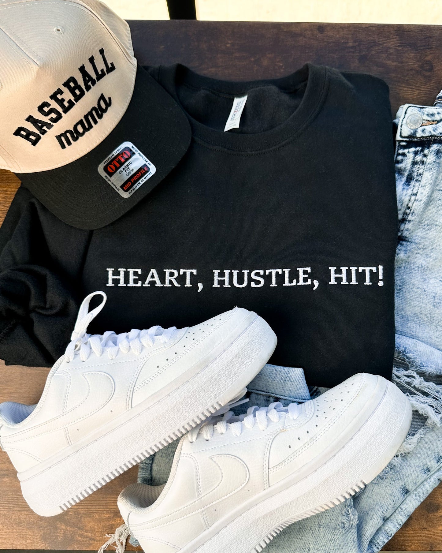 Baseball Embroidery Sweatshirt