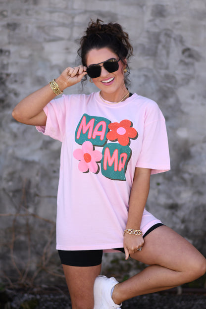 Mama Flowers Comfort Colors Tee