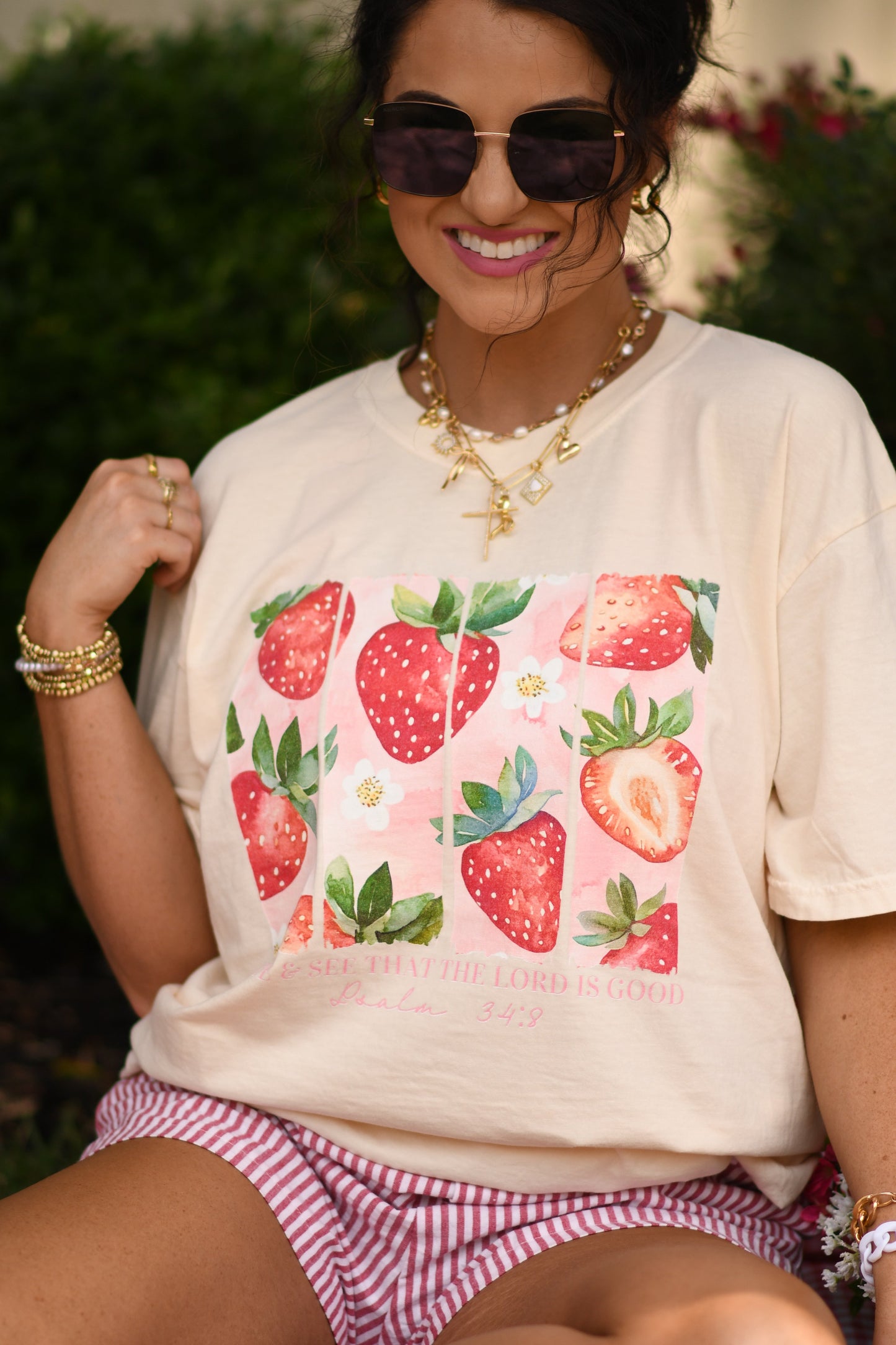 Taste And See The Lord Is Good Strawberry Comfort Colors Youth/Adult Tee