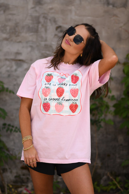 Life Is Berry Sweet Strawberry Tee