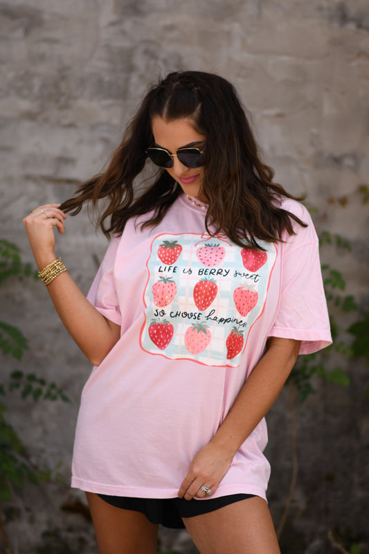 Life Is Berry Sweet Strawberry Tee