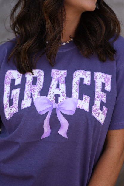 Grace Floral Comfort Colors Tee