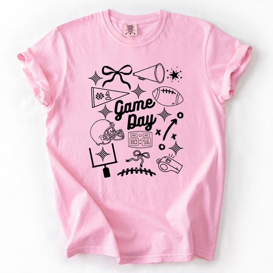 Game Day Emoticon Comfort Colors Tees