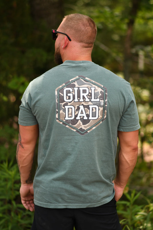 Girl dad camo tee
