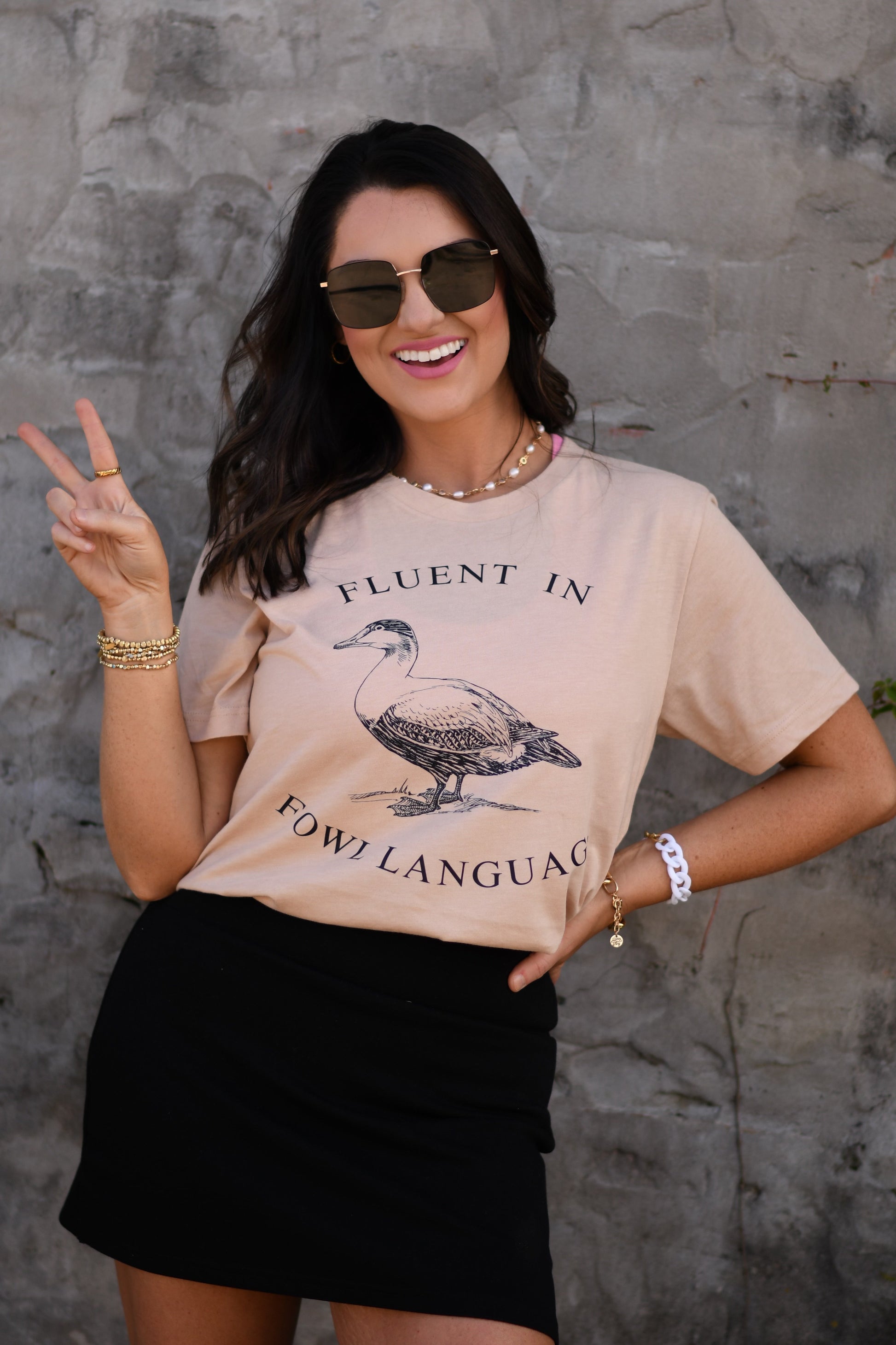 Fluent in fowl language tee