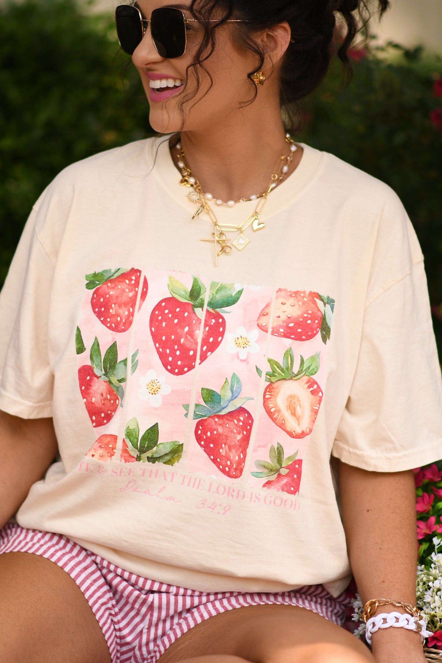 Taste And See The Lord Is Good Strawberry Comfort Colors Youth/Adult Tee