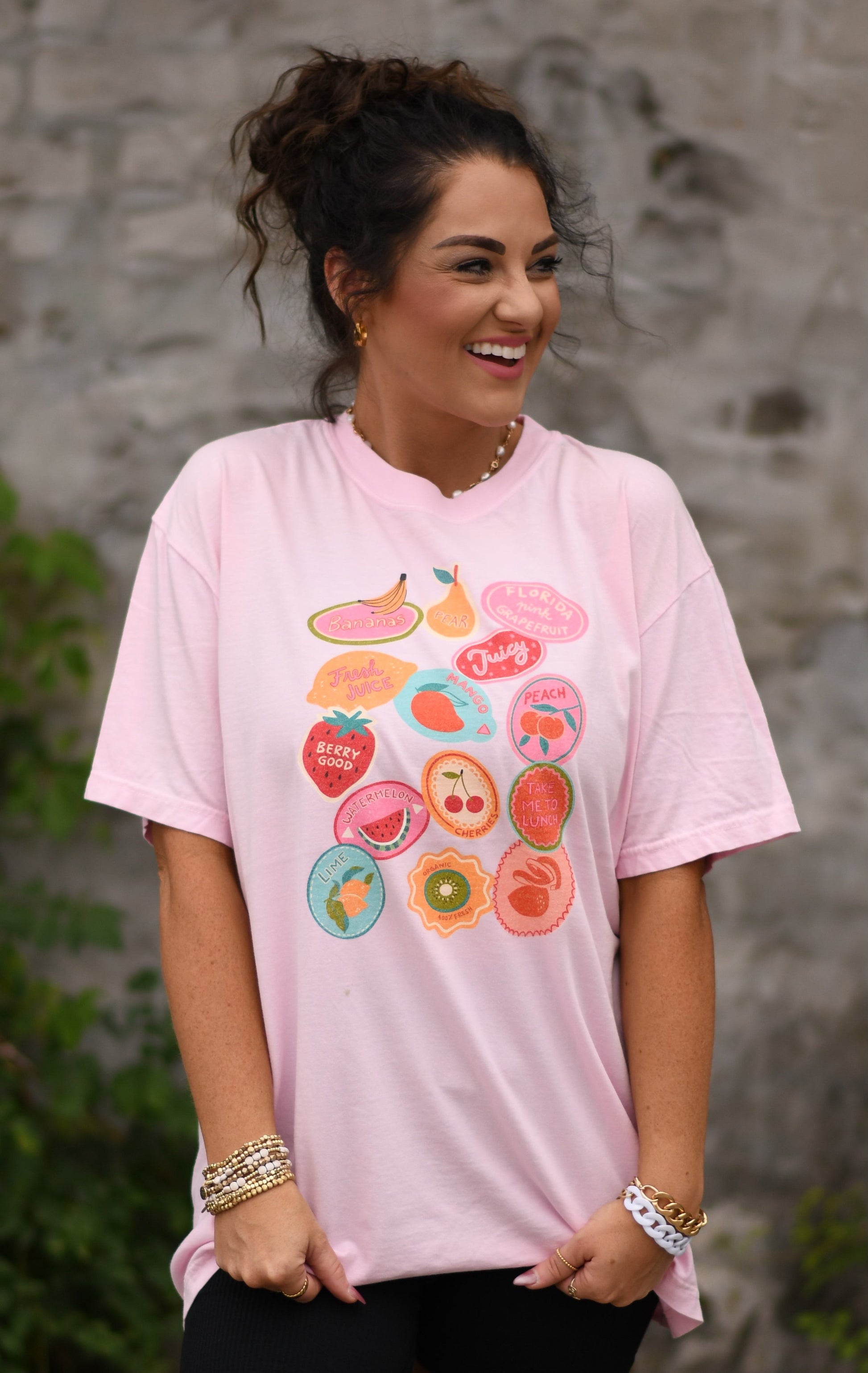 Fruit stickers tees