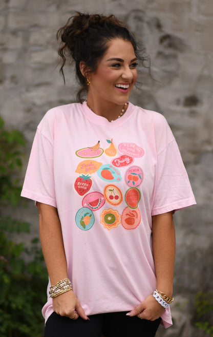 Fruit stickers tees