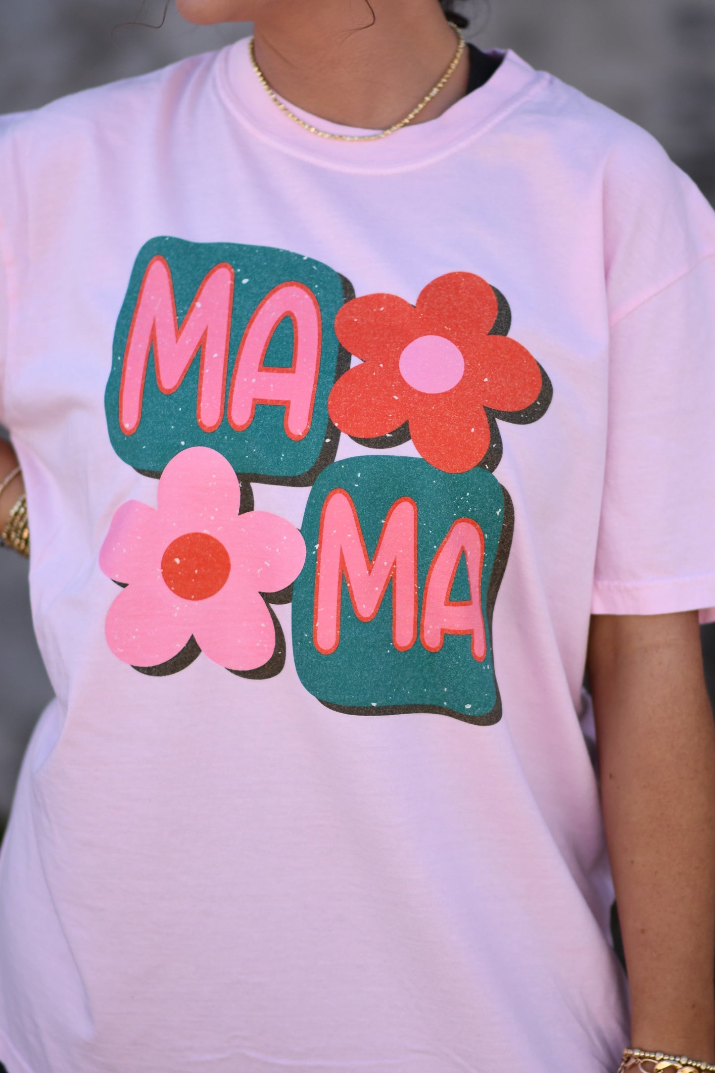 Mama Flowers Comfort Colors Tee