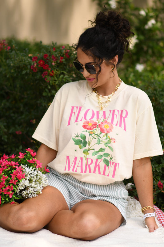 Flower market tee