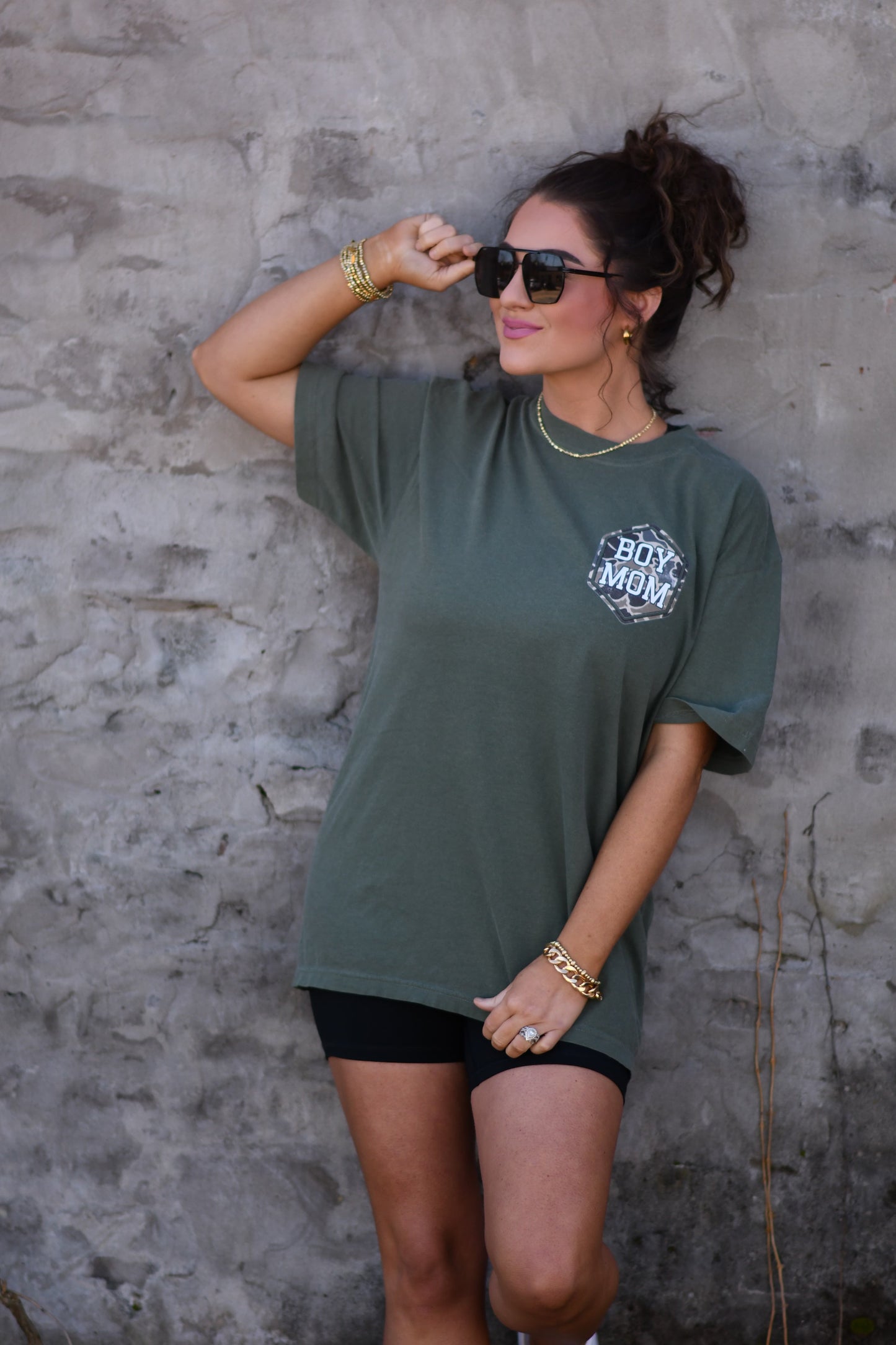 Boy Mom Camo Comfort Colors Tee