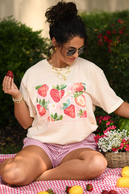 Taste And See The Lord Is Good Strawberry Comfort Colors Youth/Adult Tee