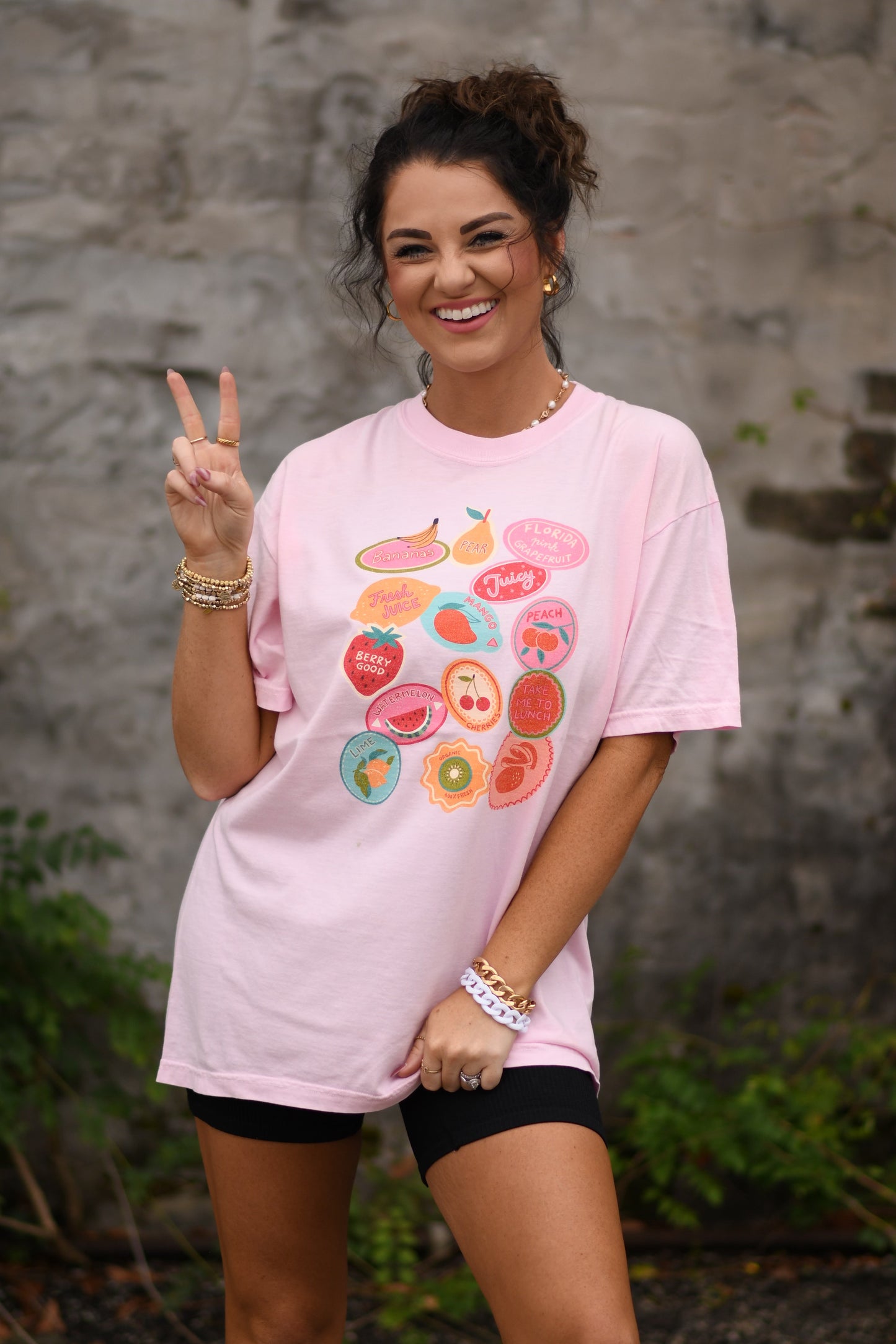 Fruit stickers tees