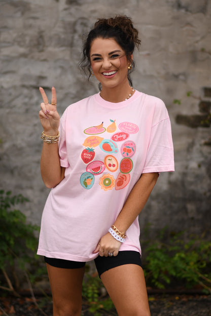 Fruit stickers tees