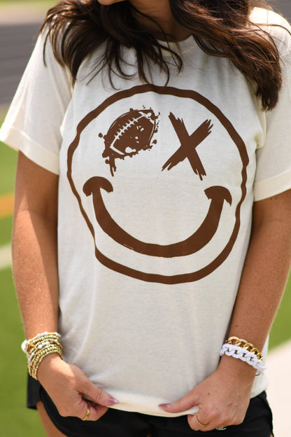 FOOTBALL WINK SMILEY TEE