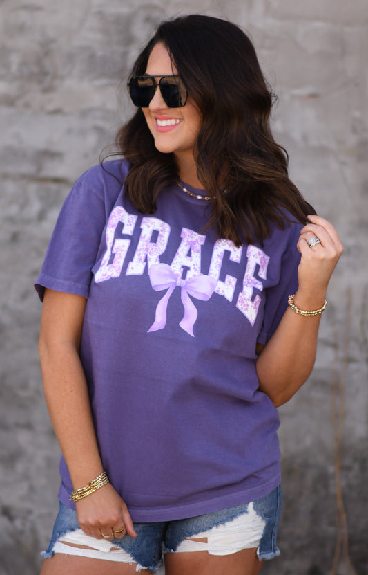 Grace Floral Comfort Colors Tee
