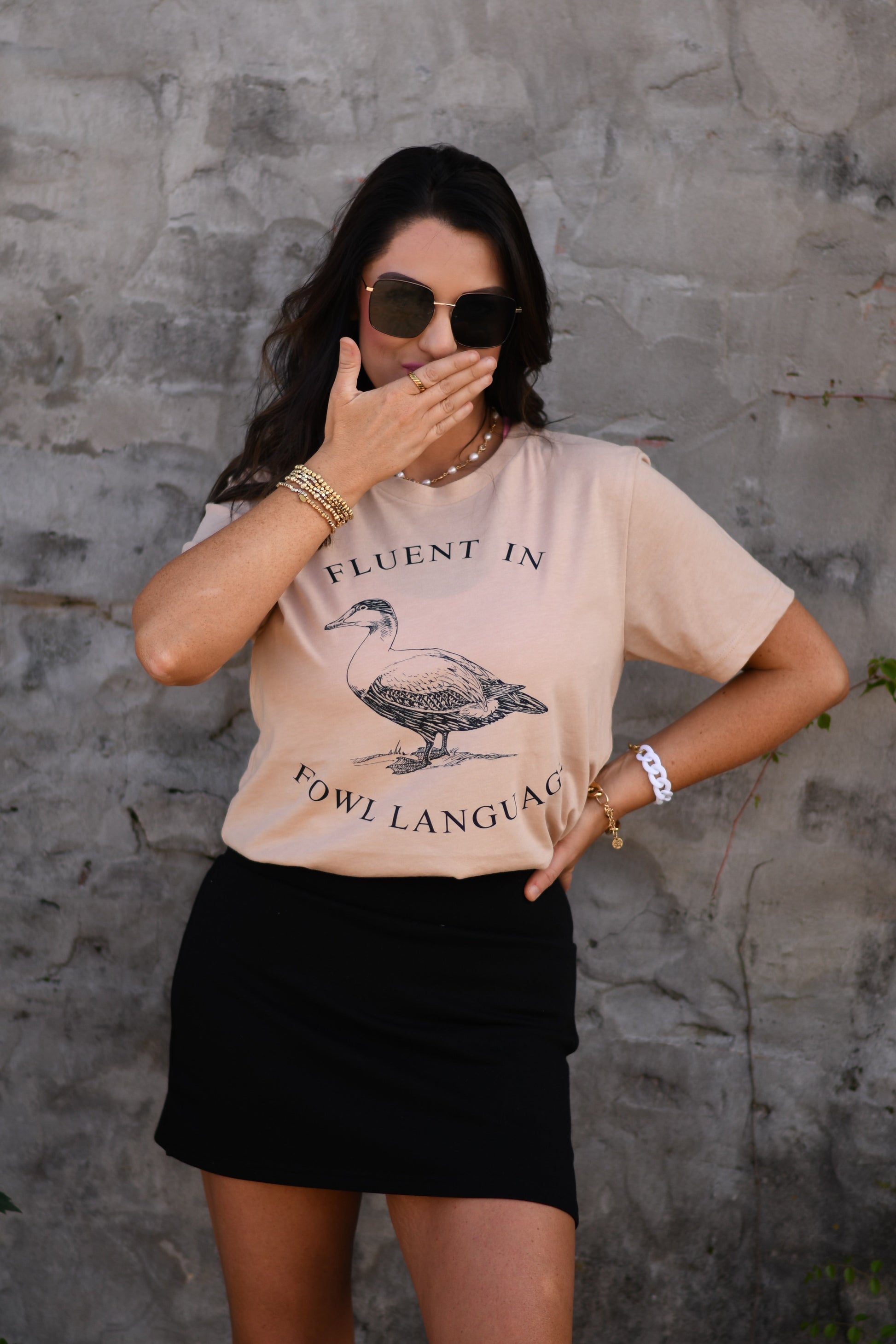 Fluent in fowl language tee