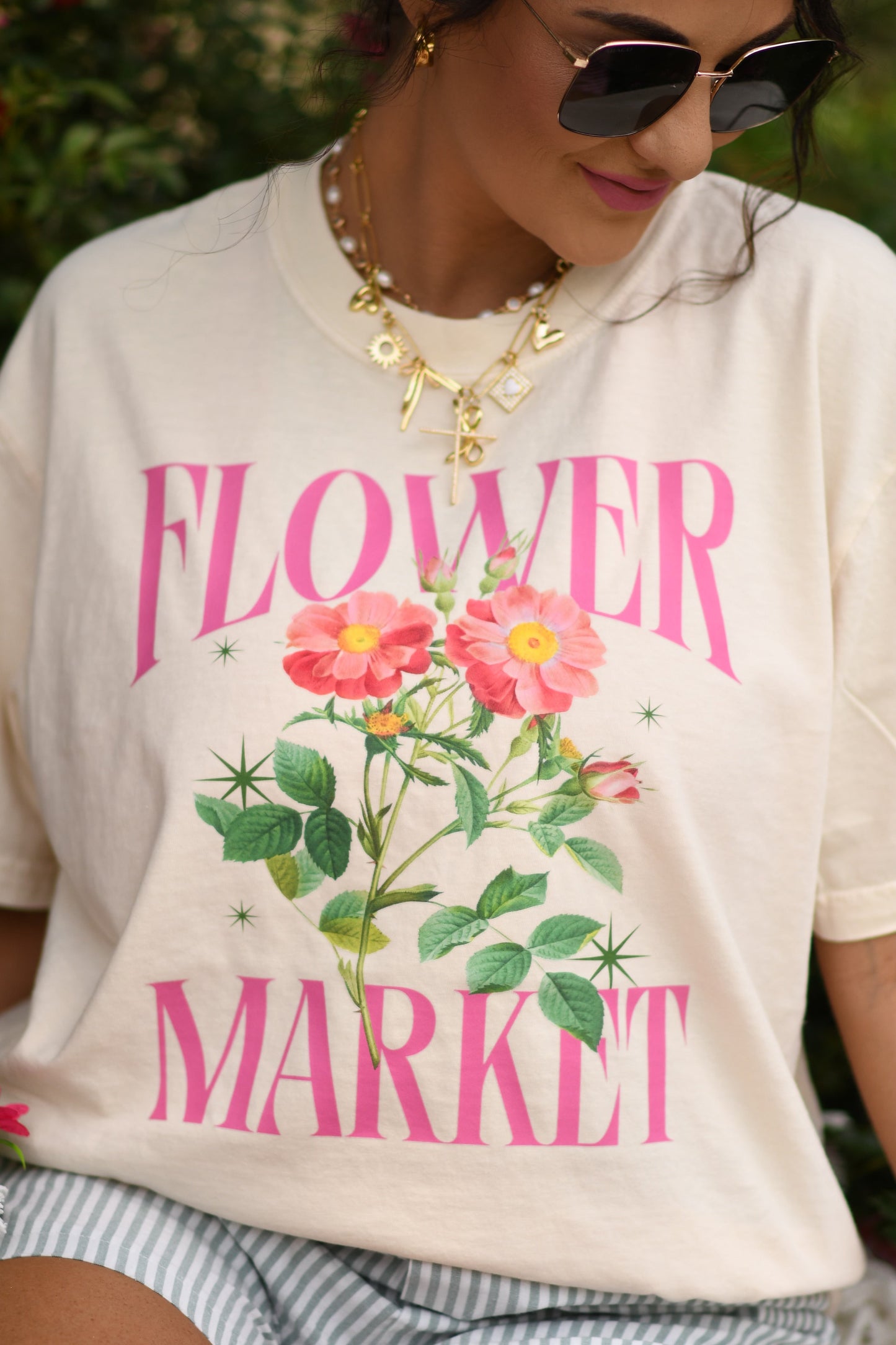 Flower market tee