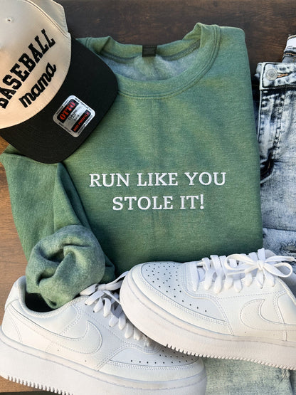 Baseball Embroidery Sweatshirt